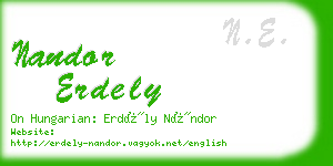 nandor erdely business card